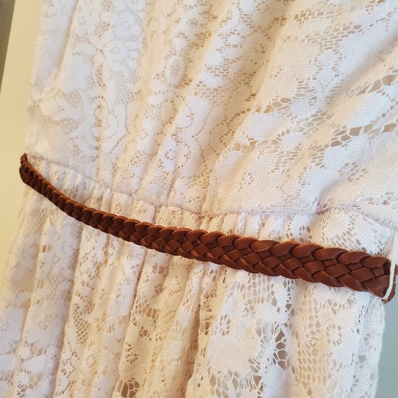 Lily Rose High-Low White Lace Dress - Juniors Medium - Picture 8 of 17